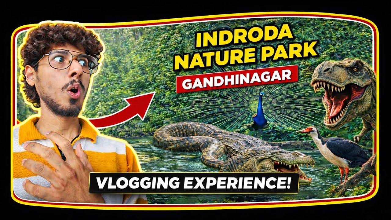 😱 Lions,Tigers, Crocodiles & Snakes! | Indroda Nature Park Gandhinagar Vlog 🦖🐊