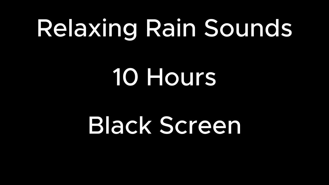 Relaxing Rain Sounds for Stress Relief 🌧️ 10 Hours | Black Screen