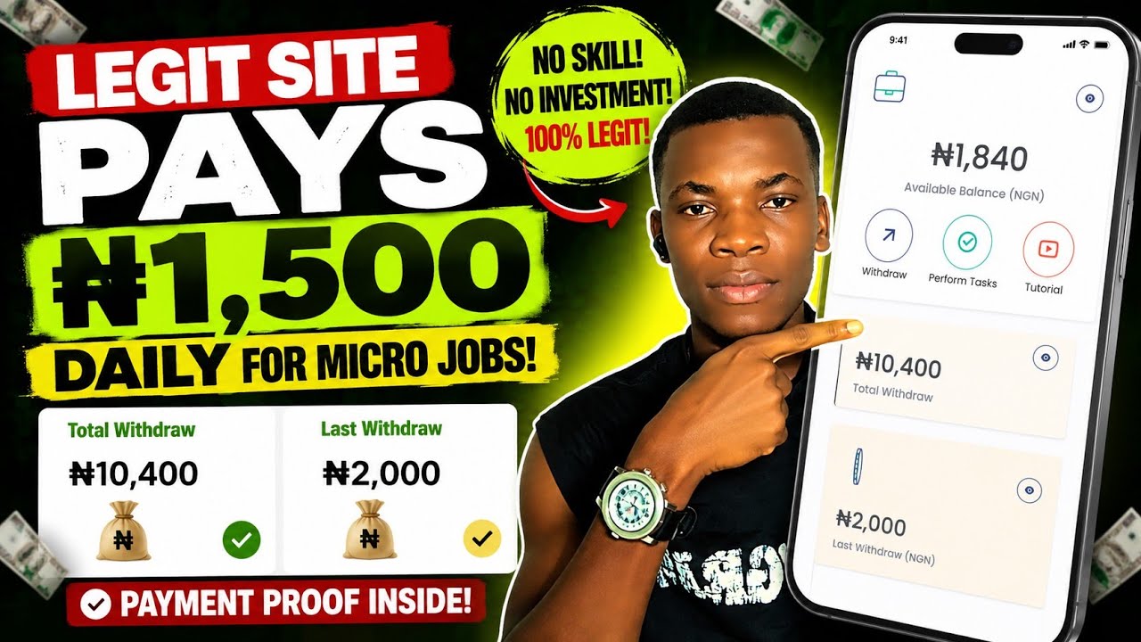 Legit Site Paying ₦1,500 Daily For Micro Jobs In Nigeria (2026)