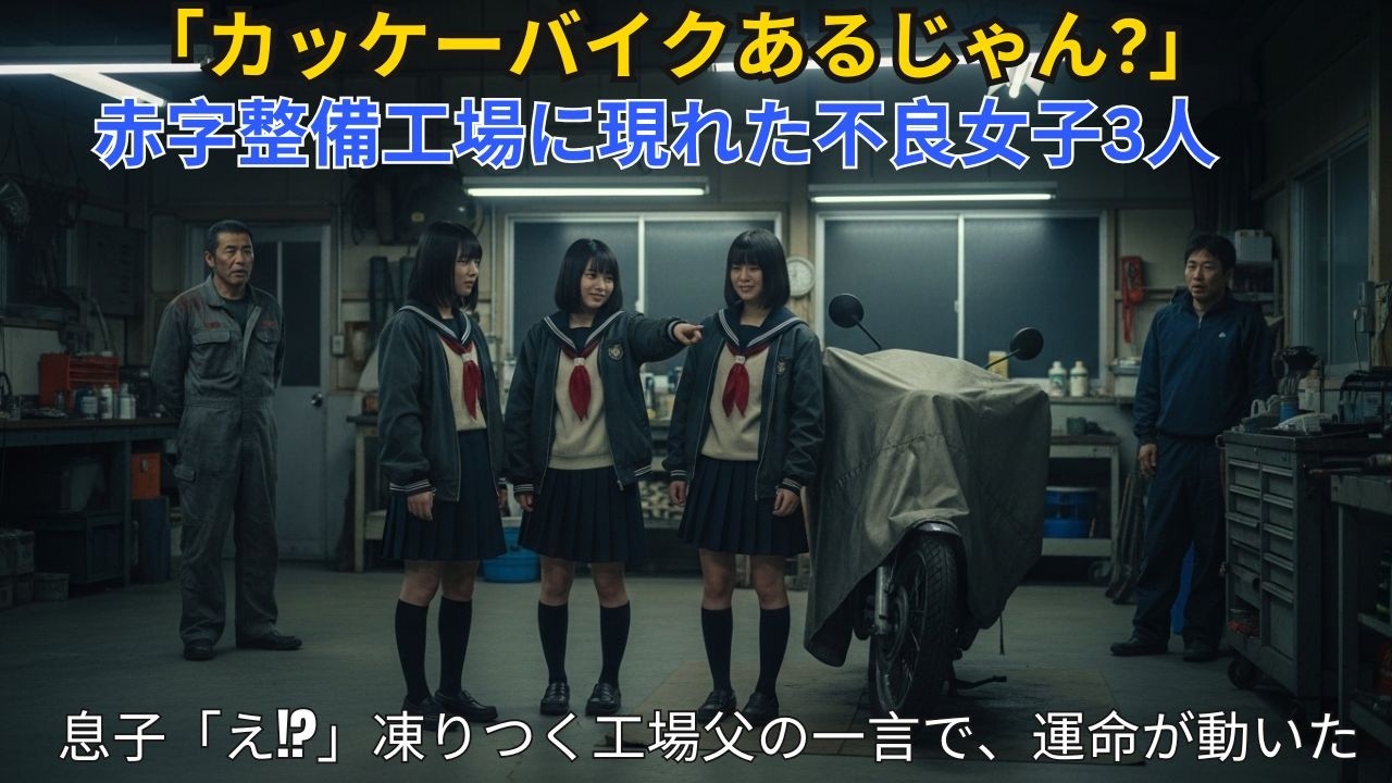 赤字整備工場の面接に来た3人の不良女子「カッケーバイクあるじゃん?」父「働くか?」息子「え!?」元暴走族総長の父の直感で雇った結果【人生逆転】