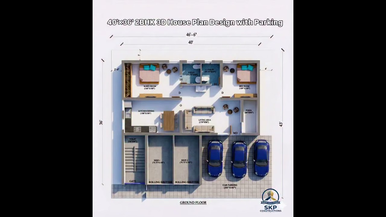 🏠“Comment your plot size, I’ll make a 3D plan for you 👇”