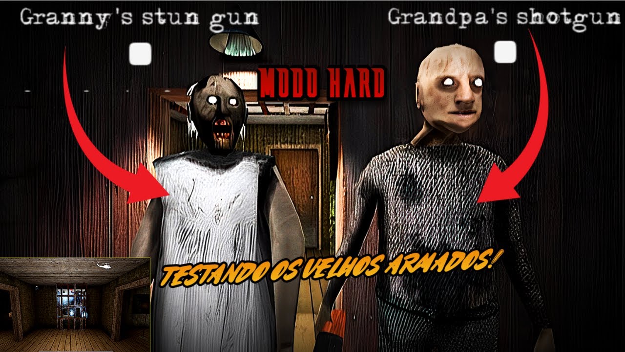 JOGANDO COM OS VELHOS ARMADOS EM GRANNY 2 ENHANCED! ESCAPANDO PELA PORTA NO MODO HARD! *day 2*