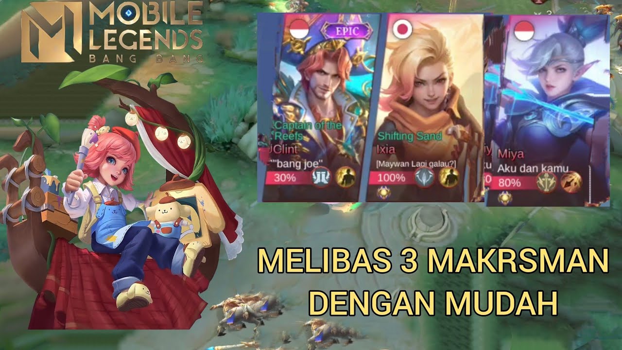 DETIK-DETIK MYTIC KETEMU 3 MARKSMAN MEMBUAT CHANG'E MENBANTAI SAMPAI KOCAR-KACIR - MOBILE LEGENDS 