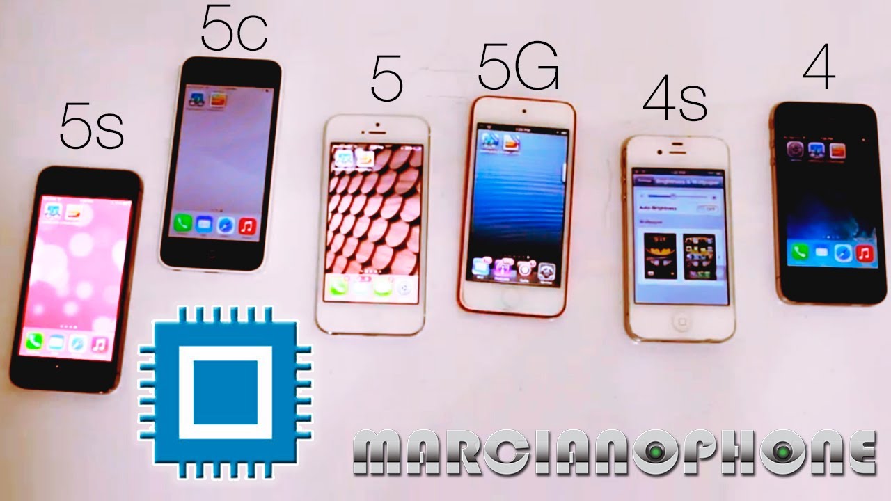 5s vs 5c vs 5 vs 5G vs 4s vs 4 (Velocidad)