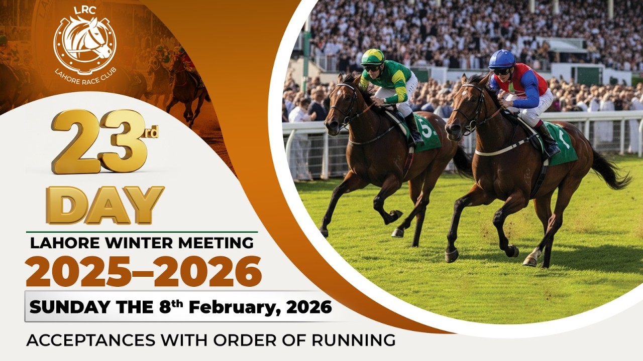 LRC Live  - 23rd Day Lahore Winter Meeting 2025-2026 | 08 February, 2026 #horse #race #horserace