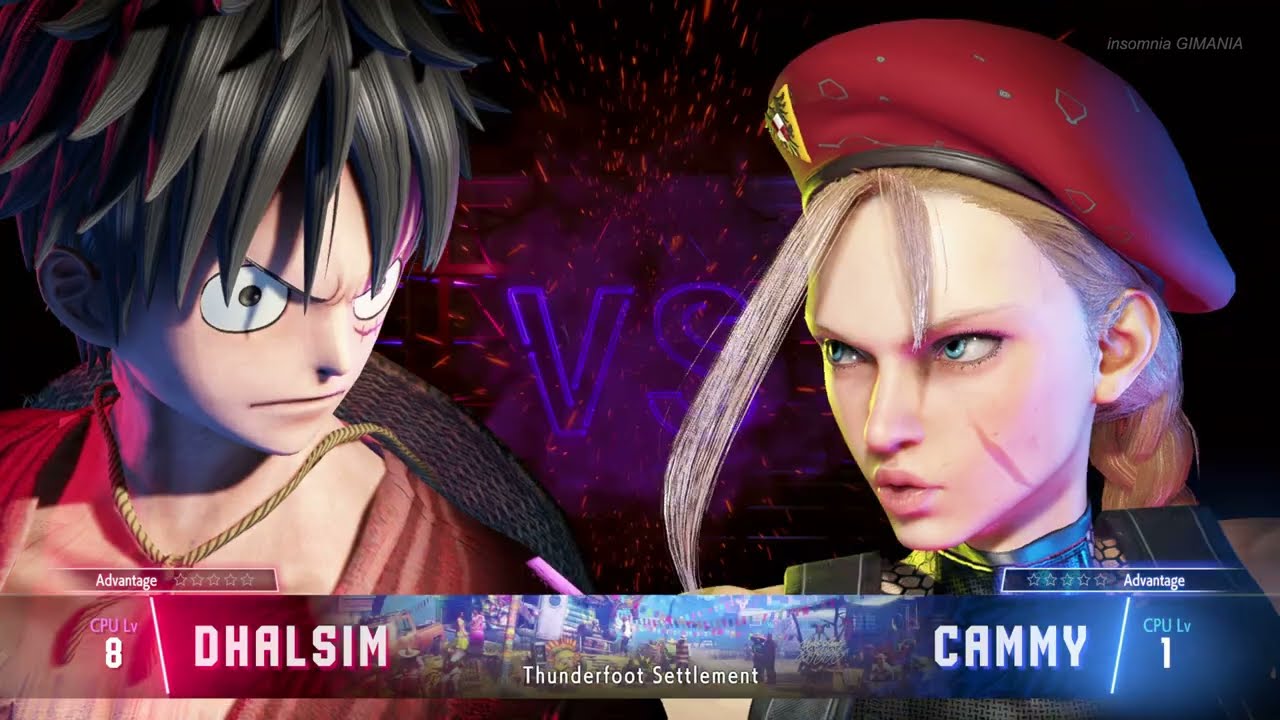 Fan Cam MONKEY D LUFFY ONE PIECE (DHALSIM) Versus Ex Cammy Street Fighter 6 MOD Gameplay PC %