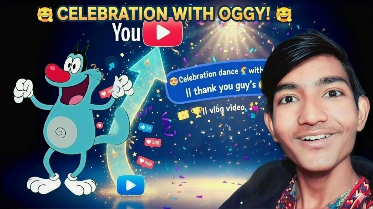 🥳 Celebration dance 🕺 with oggy 😍 || thank you guy's 😊 💖 || vlog video..