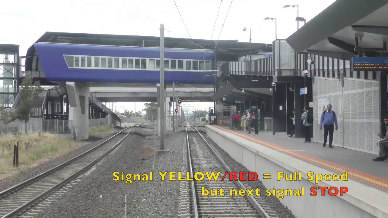Driver’s View Werribee to Newport Sidings Melbourne