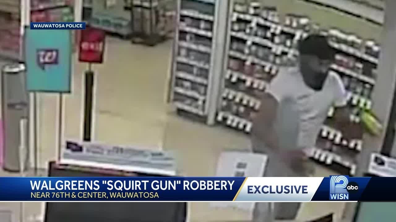 EXCLUSIVE VIDEO: Robber with 'squirt gun' steals opioids from Wauwatosa Walgreens, arrested