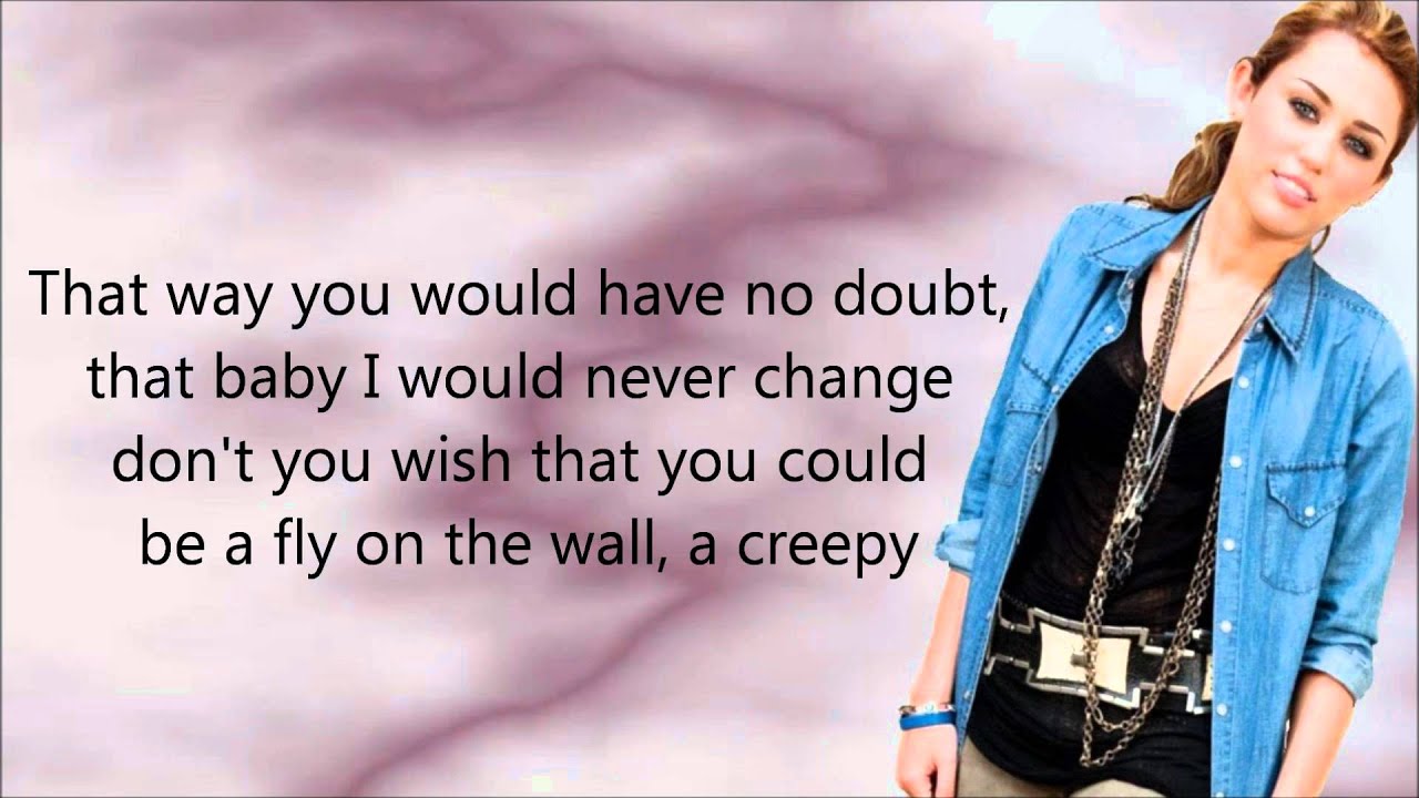 Miley Cyrus Fly On The Wall [Lyrics On Screen]