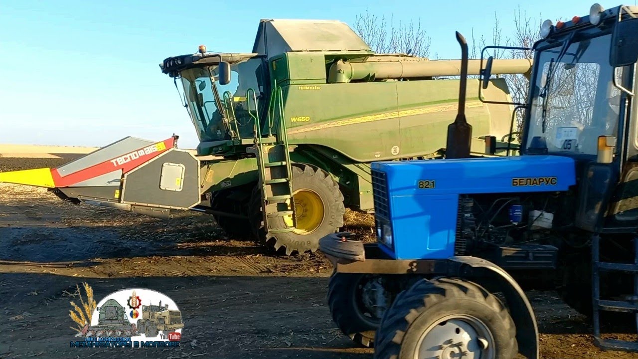2 Комбайны John Deere W650 загружают до предела Мтз 82.1,Закончили предпоследнее поле с склонами!