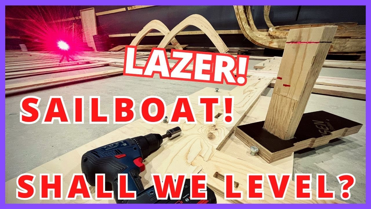 Laser leveling 50ft DIY sailboat foundations! - ep72 Project SeaCamel