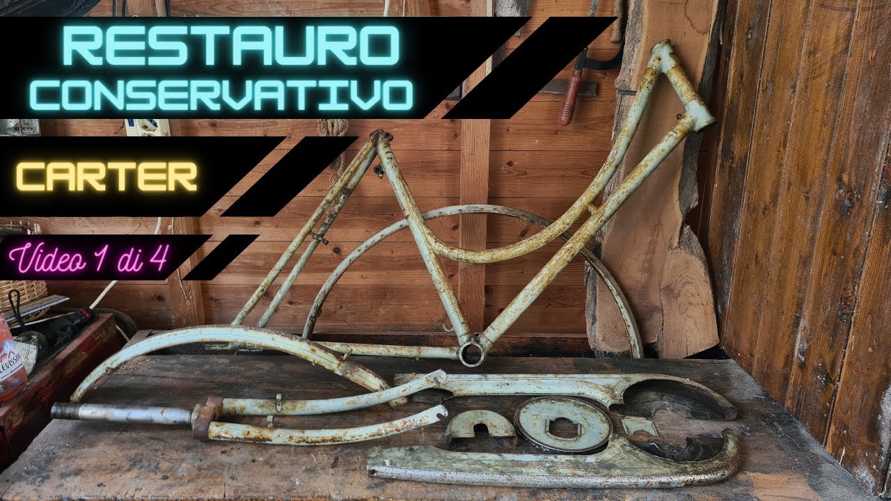 Restauro conservativo CARTER catena bicicletta epoca video 1 di 4