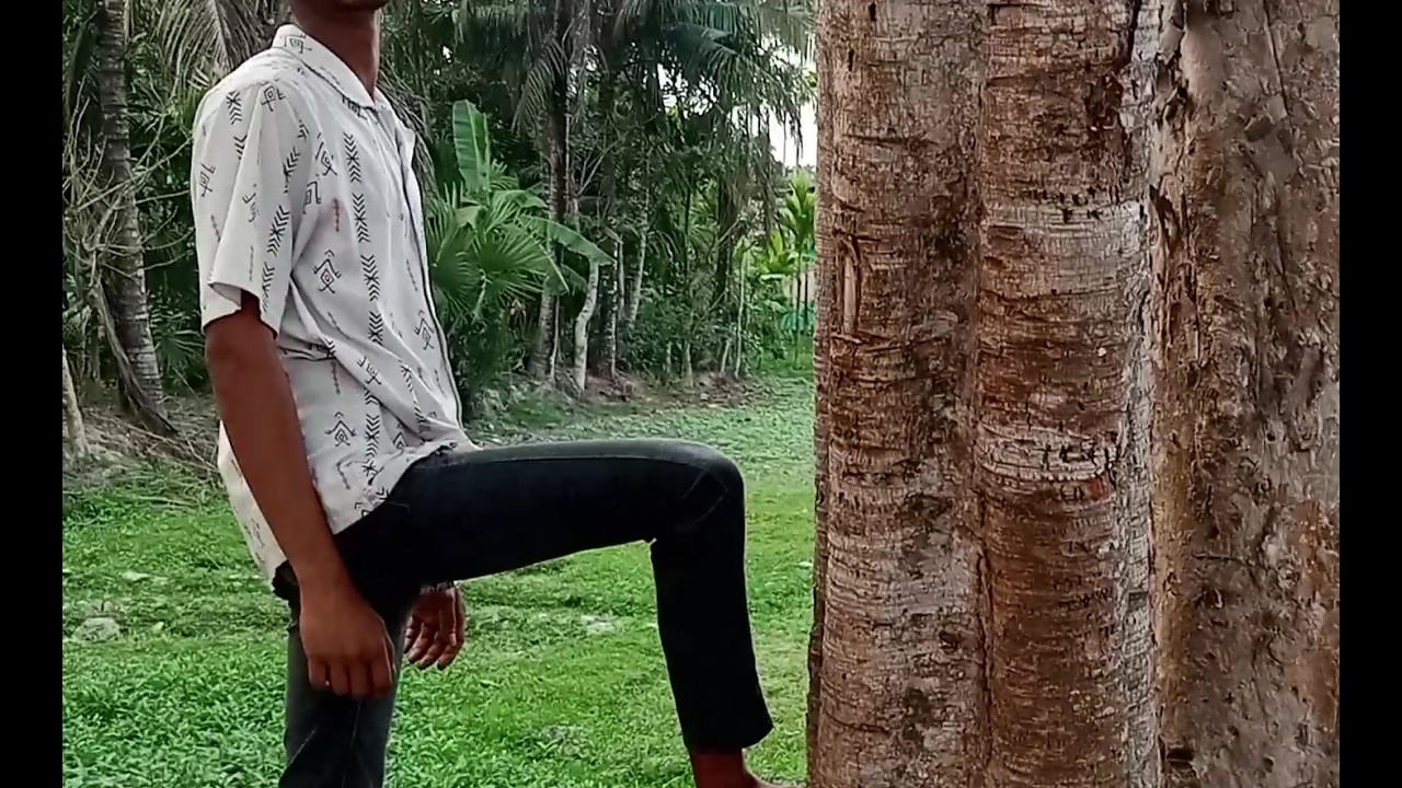 ছোট ভাইয়ের গাছে ওঠার মজার মুহূর্ত _ গ্রামের প্রকৃতির সুন্দর দৃশ্য