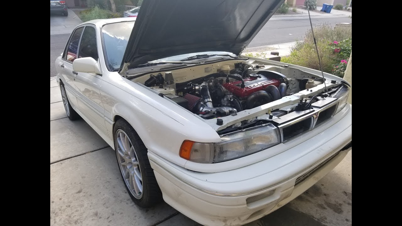 How to install the transmission on a Mitsubishi Galant Vr-4
