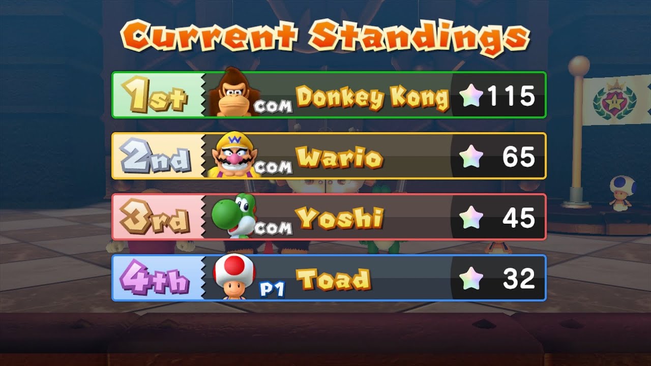 Mario Party 10 Mario Party #451 Toad vs Yoshi vs Donkey Kong vs Wario Chaos Castle Master Difficulty