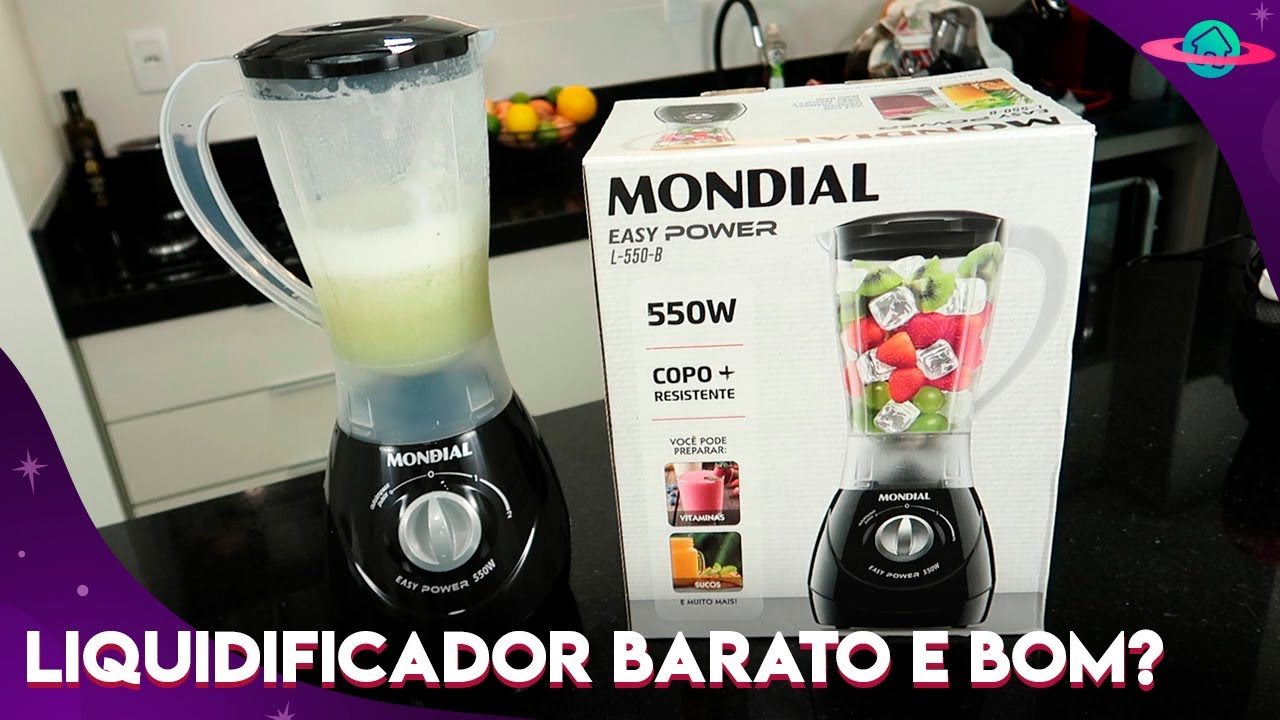 LIQUIDIFICADOR MONDIAL EASY POWER 550W: LIQUIDIFICADOR BARATO E BOM? (UNBOXING COMPLETO)