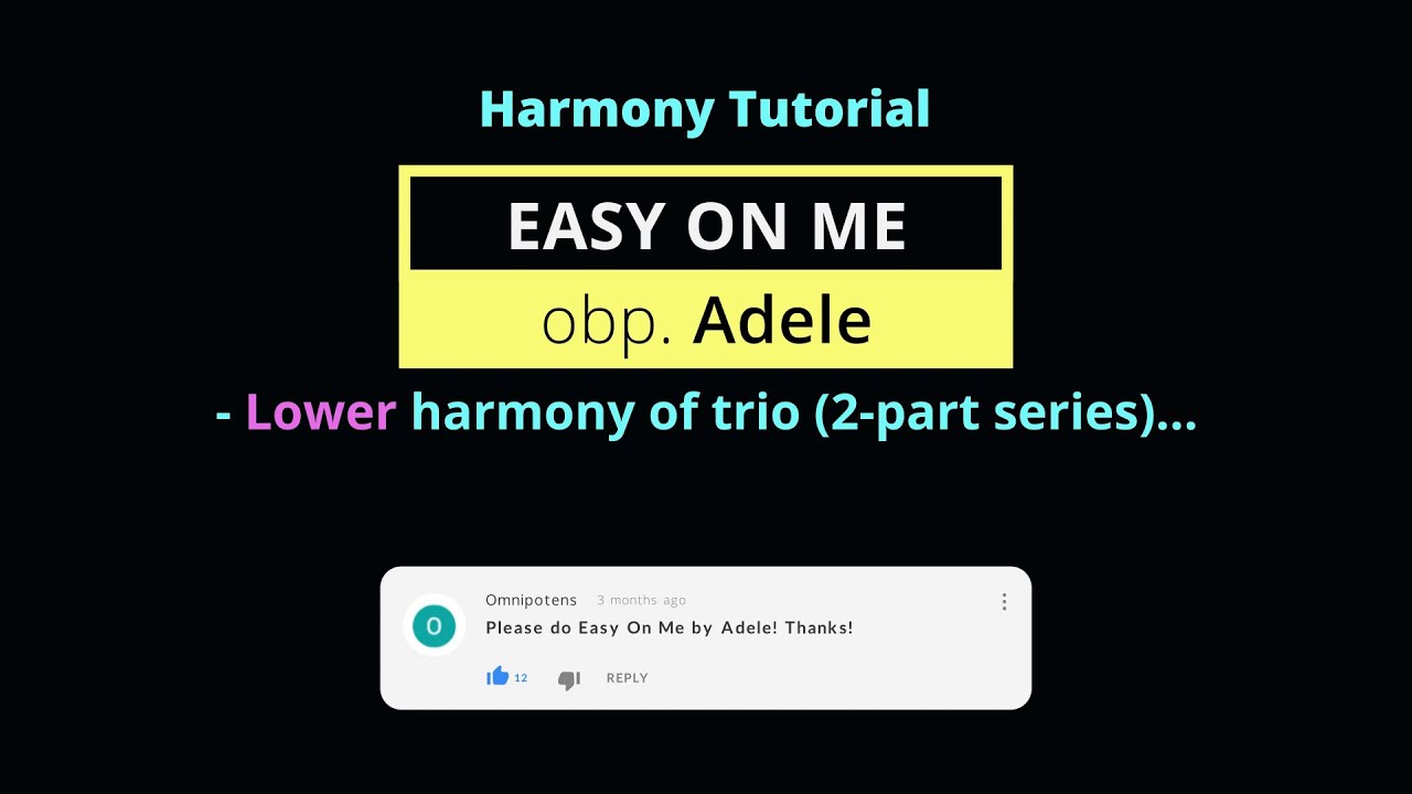 Adele - Easy On Me 🎤 Lower Harmony Cover by Robert Lee  (Online Vocal Coach) Learn Vocal Harmony