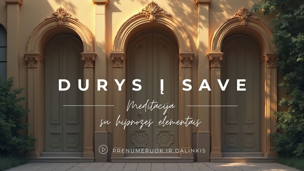 Meditacija su hipnozės elementais „Durys į save | prisiminimus“ 🚪 🎞️
