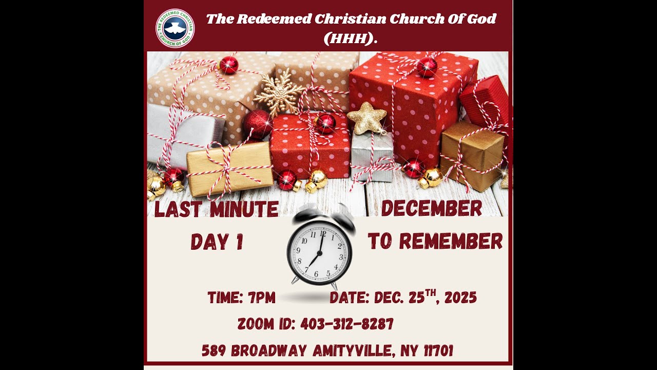 DAY 1|| Last Minute Program || December To Remember || RCCG-HHH || Dec. 25th, 2025