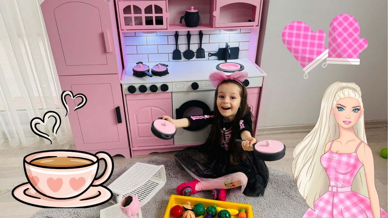 Kız Mutfak Videosu! Ada’nın Devasa Barbie Mutfağı ve mutfak eşyaları! Barbie mutfak ve evcilik oyunu