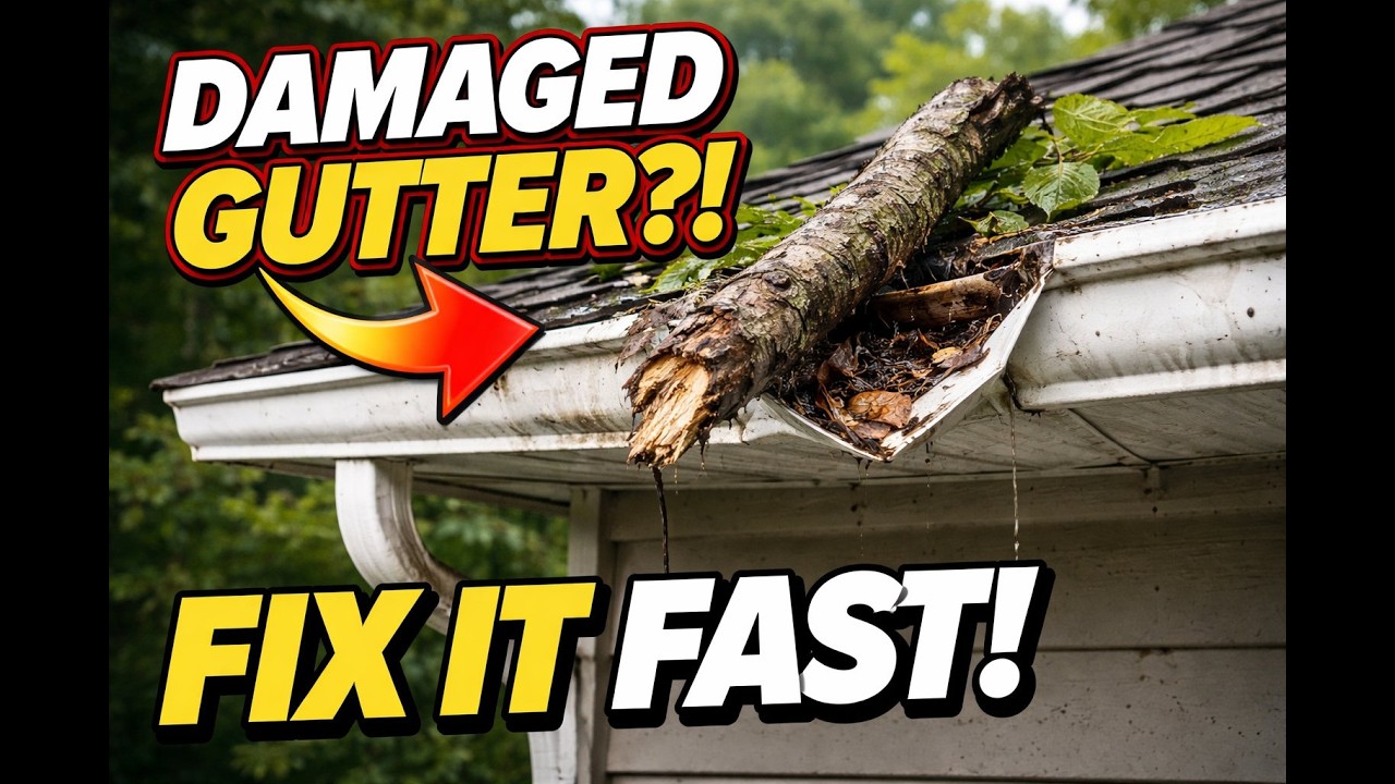 Damaged gutter replacement