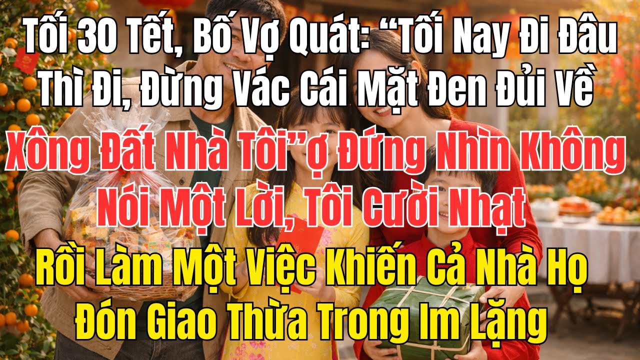 Tối 30 Tết, Bố Vợ Quát Đuổi Tôi Ngay Trước Cổng: Vợ Đứng Im, Tôi Làm Điều Khiến Cả Nhà Họ Sững Sờ!