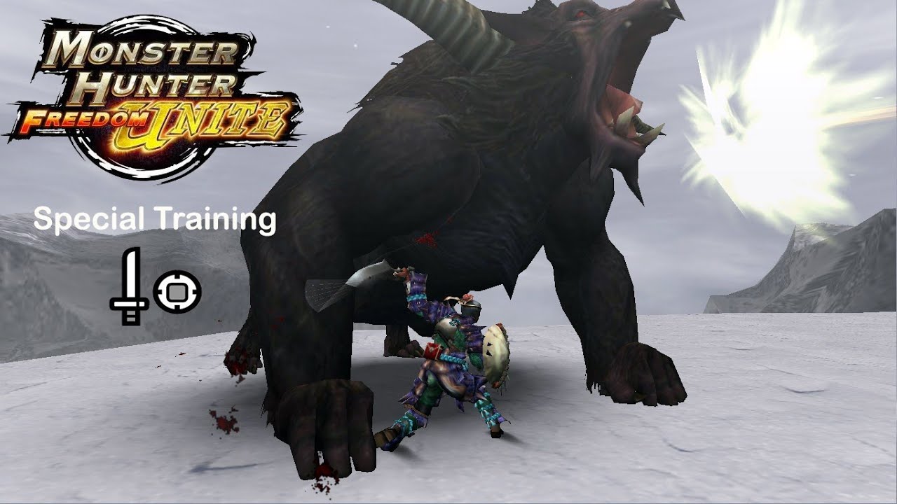 Monster Hunter Freedom Unite - Rajang Training, SnS 04:53