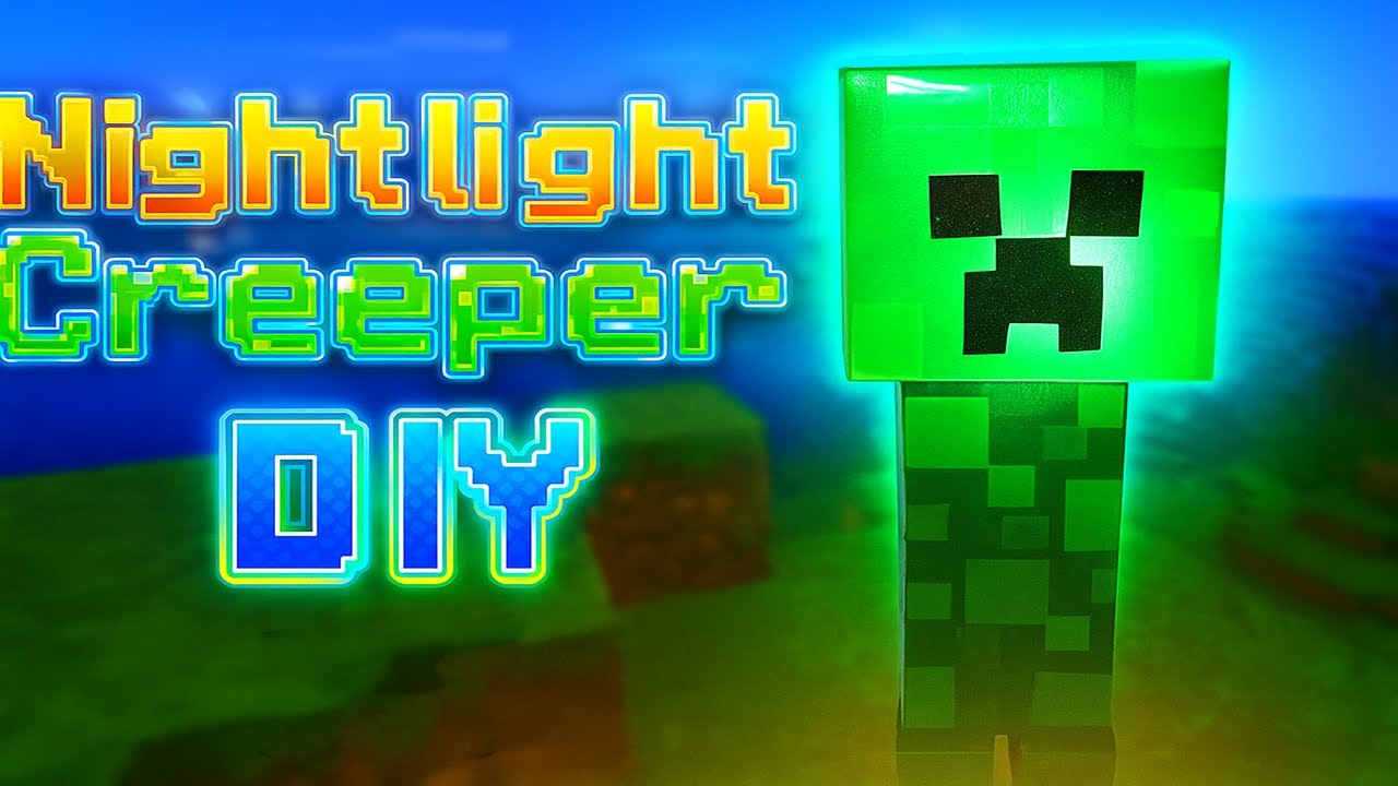 Minecraft Creeper Night Light DIY | Handmade Glowing Pixel Lamp