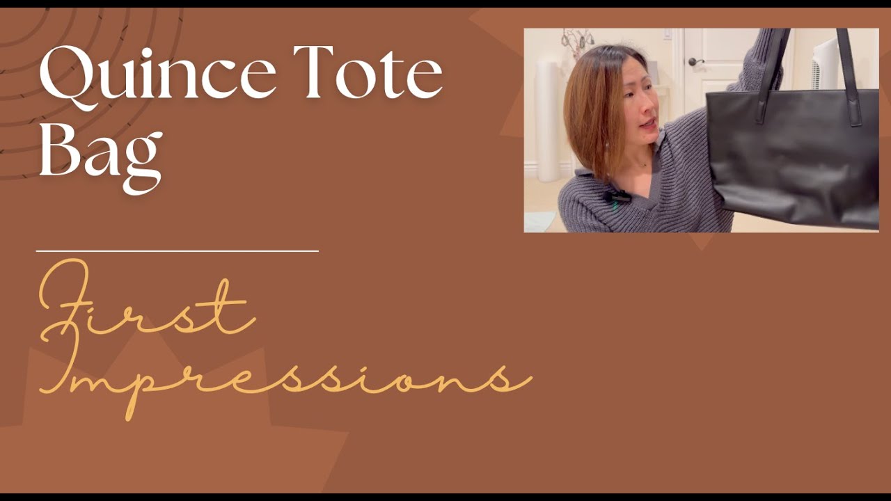 Quince Classic Italian Leather Tote | First Impressions | For Work, Study, Travel