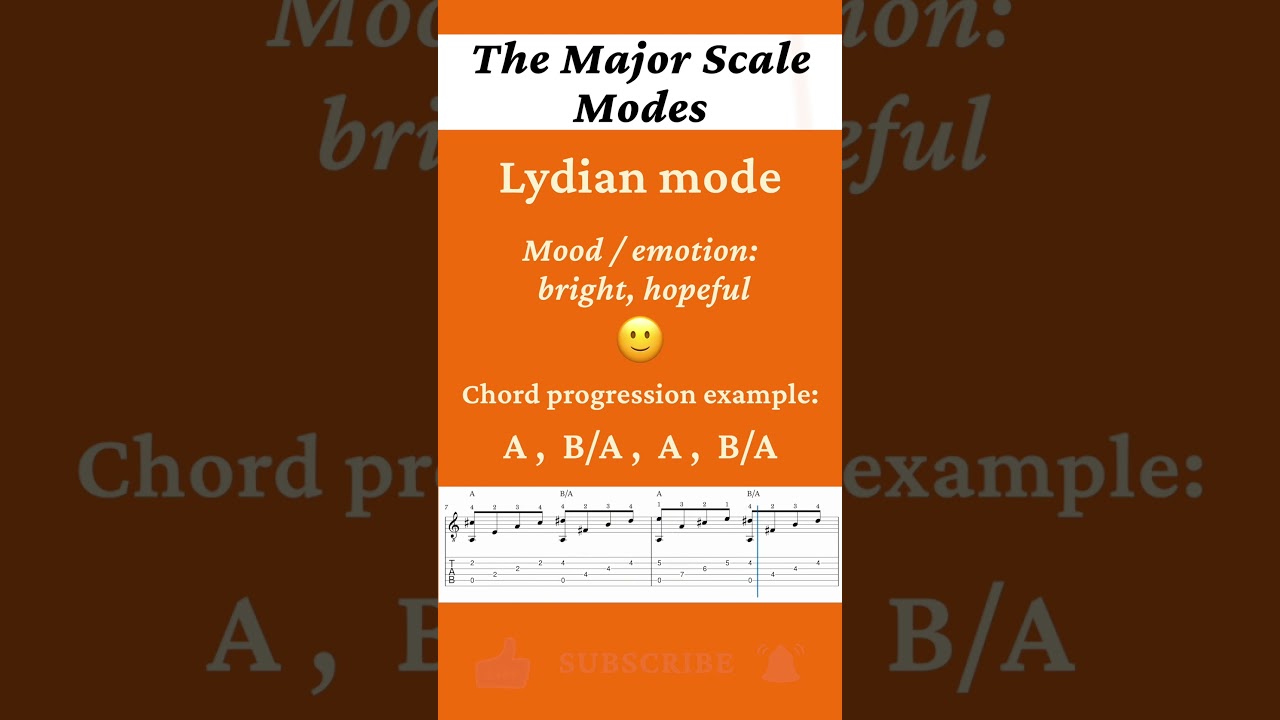 Learn the Major scale modes (and emotions) 😁😳😎 