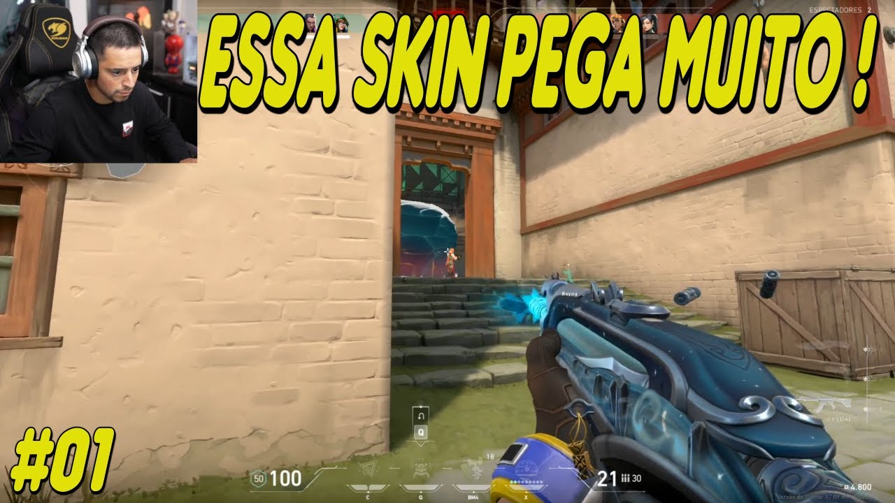CORINGA TESTANDO AS NOVAS SKINS NO VALORANT - #01