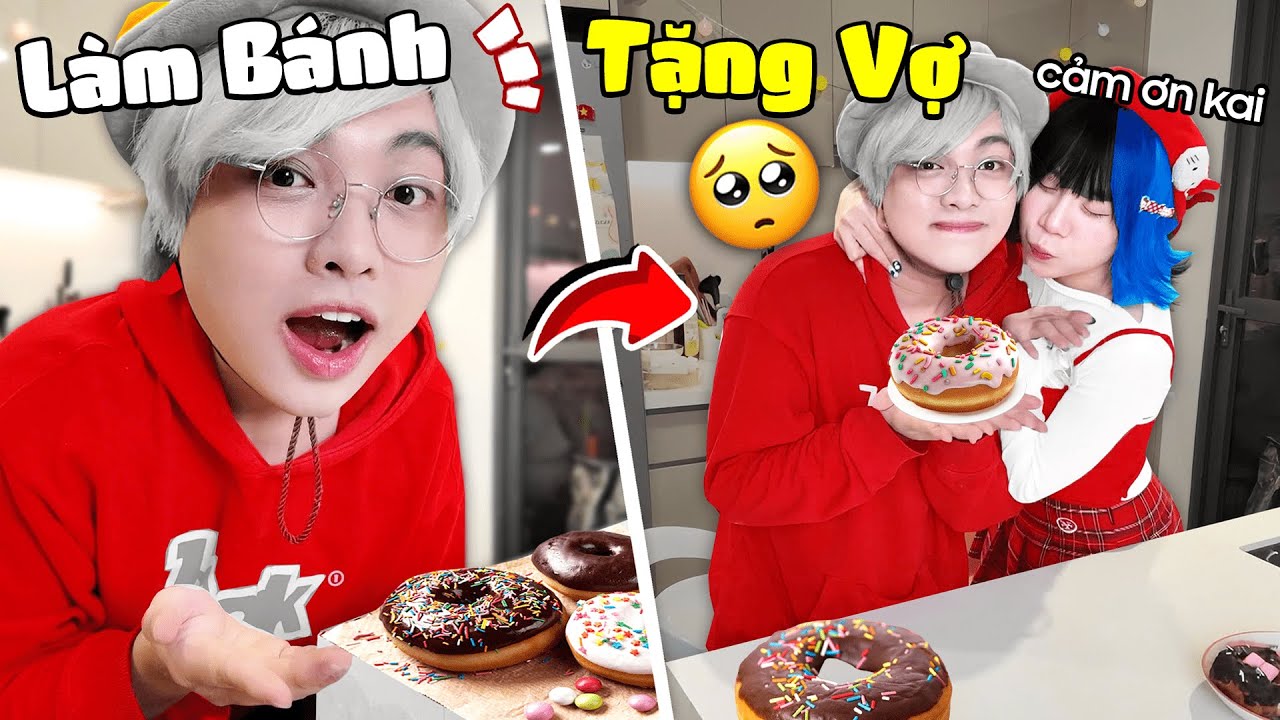 Mình Tập Làm Bánh Donut Để Tặng Bé Sim 😱 và con dâu
