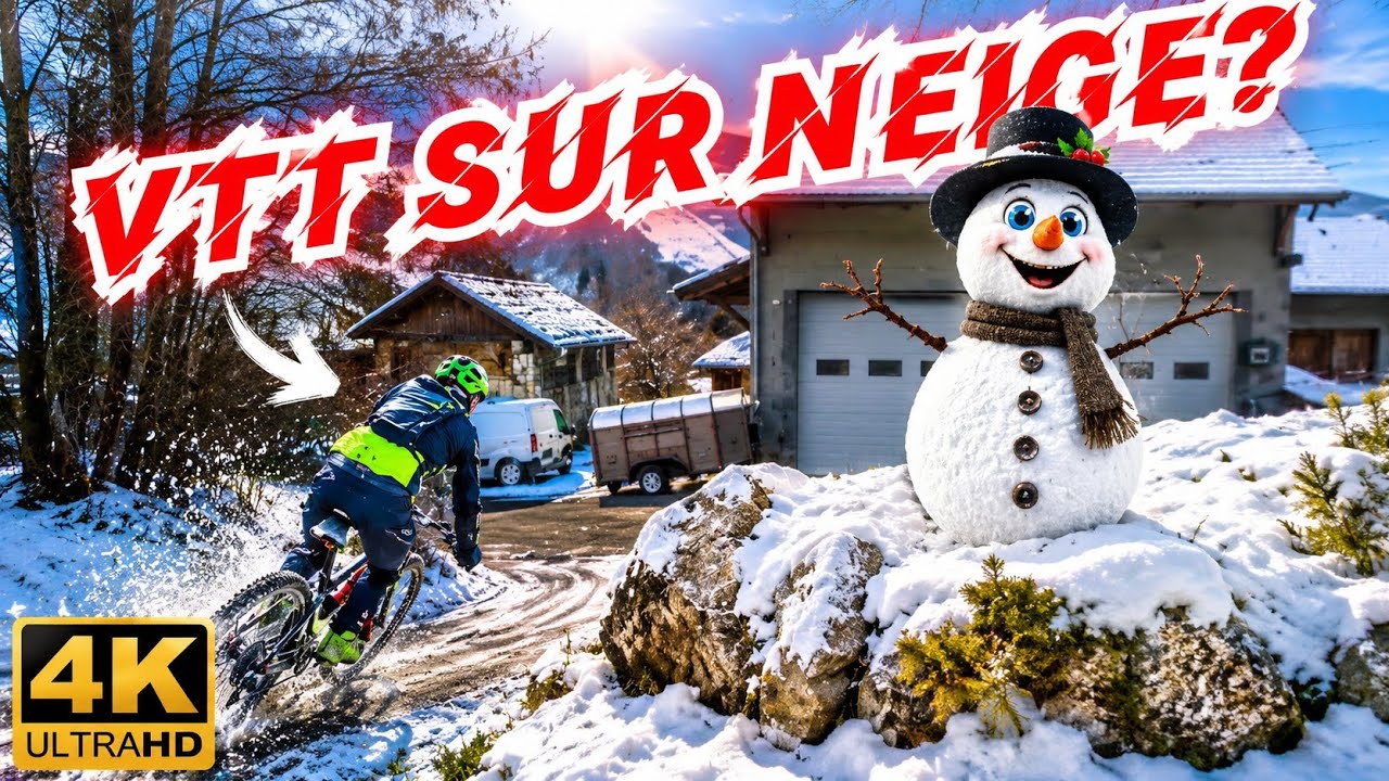 Je test le vtt sur la neige ❄️☃️ vtt/mtb