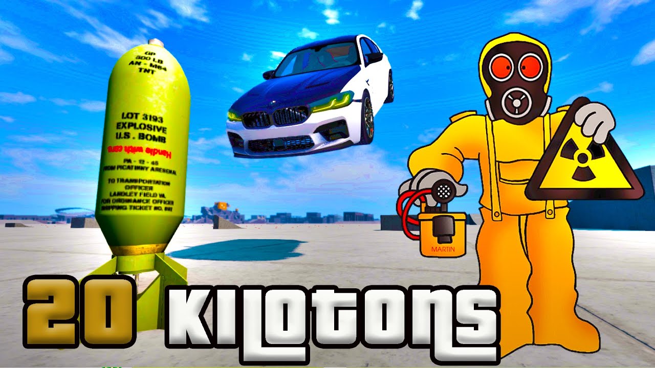 Cars VS Nuclear Bomb - BeamNG drive
