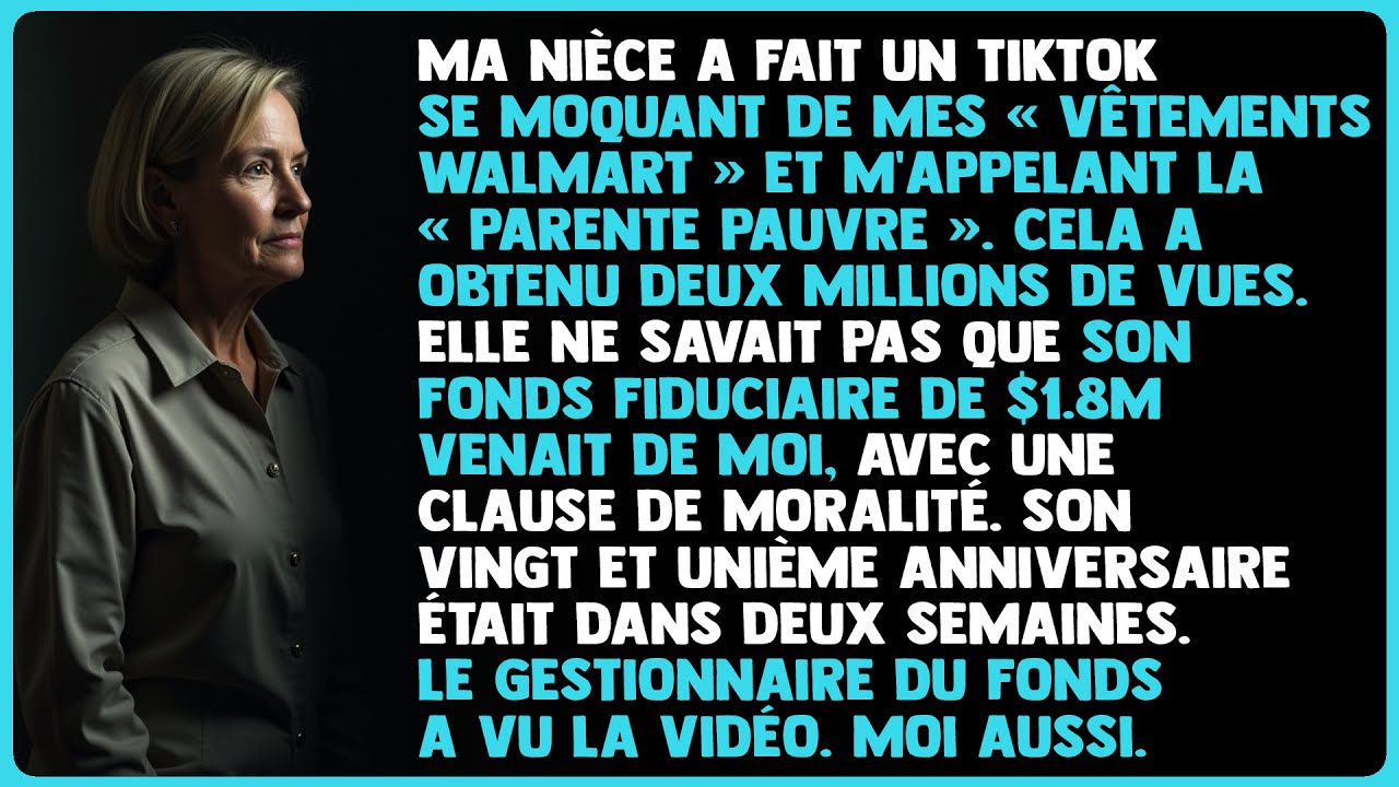 Ma nièce a publié que sa « pauvre tante » ne pouvait pas s'offrir de vêtements de marque. Puis son