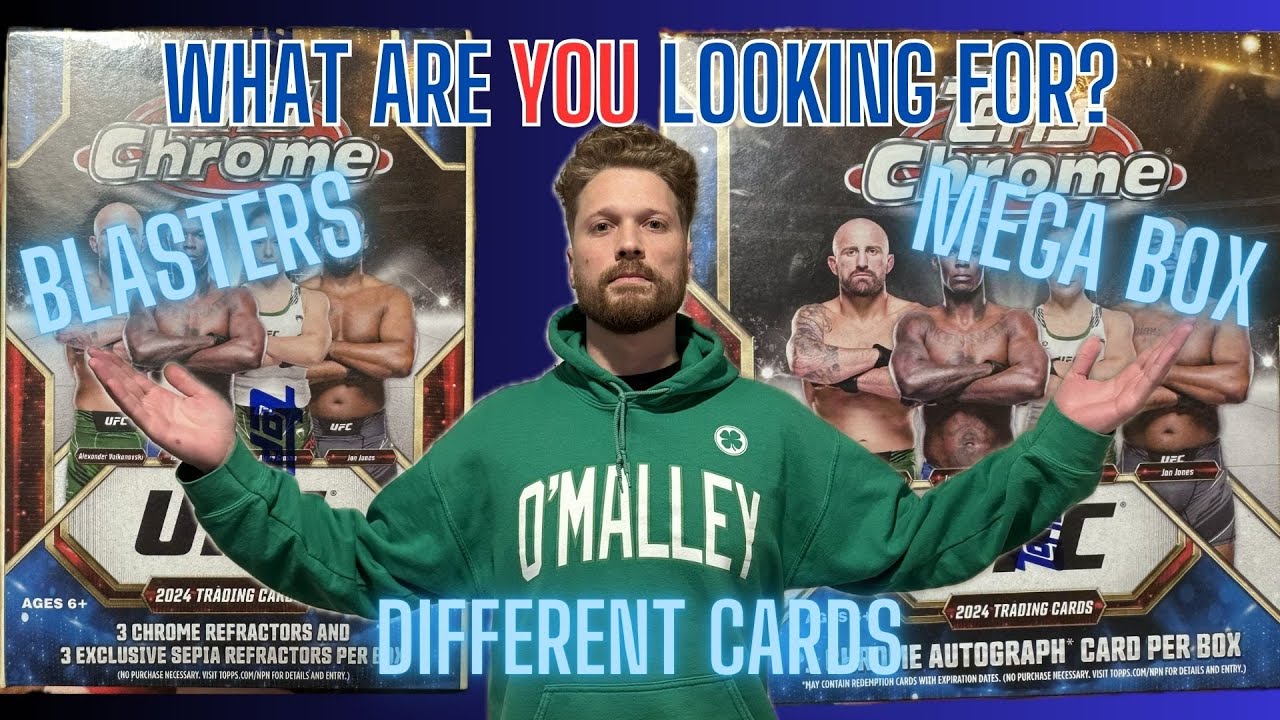 Differences in Hobby, Megas, & Blasters | 2024 Topps UFC Chrome Mega Box & 2 Blaster Box Rip | TGO