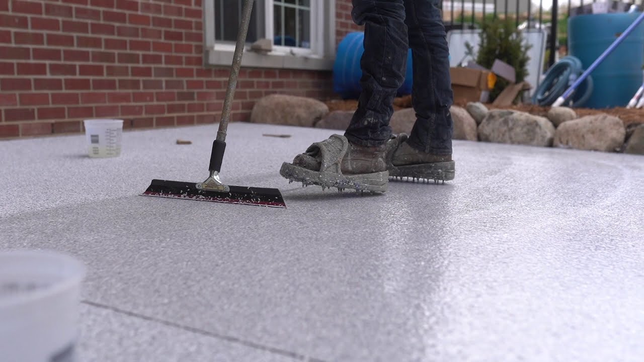 Concrete Coatings Installation on Pool Deck