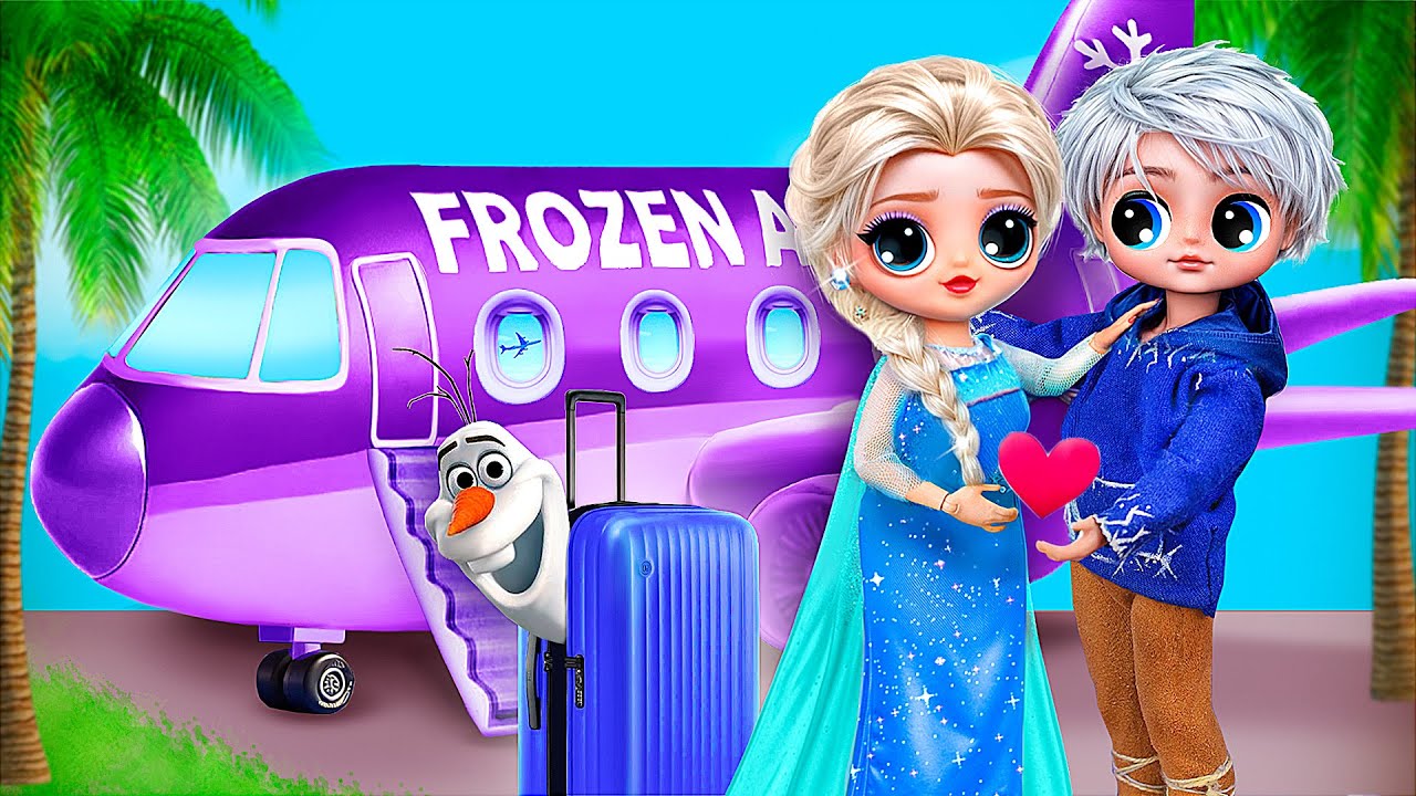 Elsa Devine Mamă în Avion! Frozen DIY pentru LOL OMG