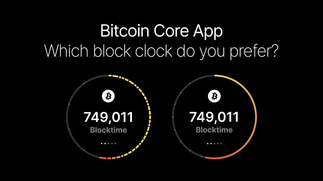 Bitcoin core app: Block clock question!?