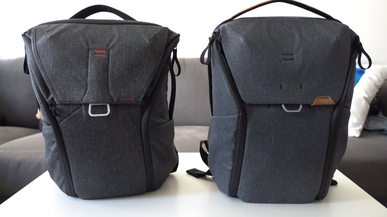Сравнение повседневных рюкзаков Peak Design V2 и V1 20 л