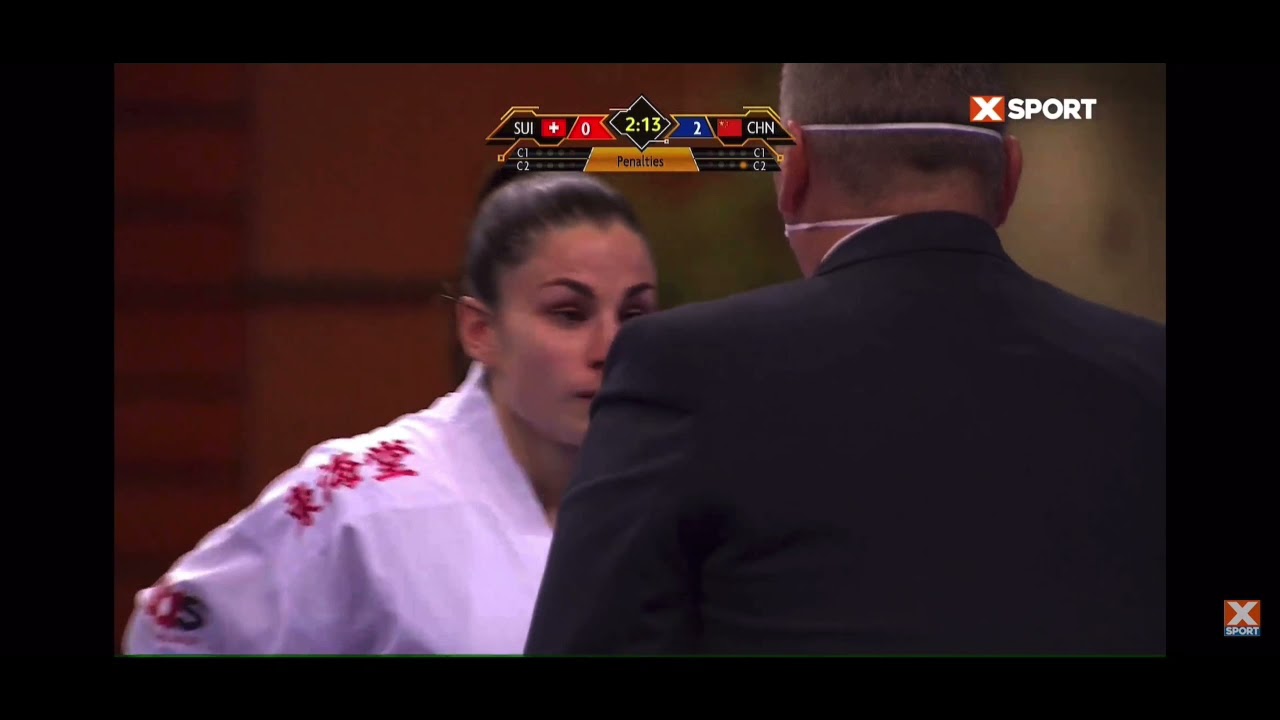 Karate 1 Lisbon 2021 Female -68kg Final QUIRICI ELENA (SUI) vs Gong Ali (CHN)