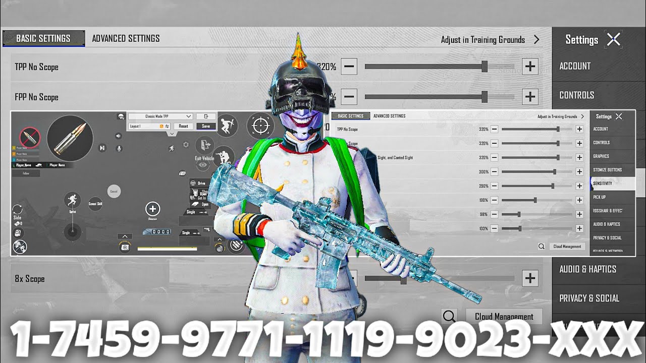 New Update 4.3⚡Best Sensitivity code + Control Settings Pubg Mobile/Bgmi Sensitivity 2026