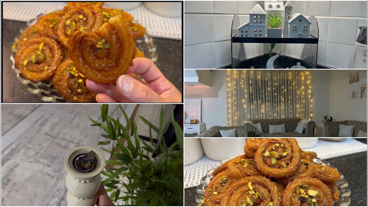 روتين بعد الافطار 🌙🌙تنظيف وترتيب❤️وحلا مشبك لذيذ🥨