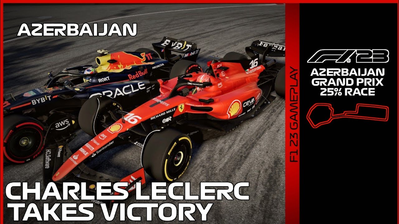 F1 2023 GAME | 25% Race Azerbaijan - Charles Leclerc | PS4 Gameplay