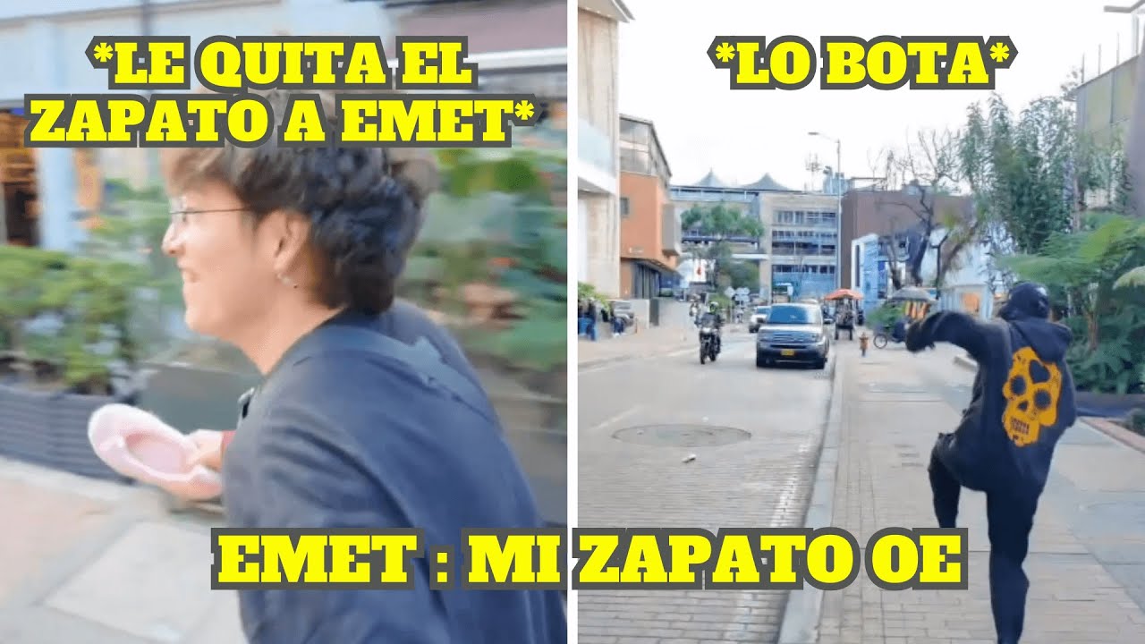 GLOGLO SE ENCUENTRA CON EMET EN COLOMBIA Y LE QUITA EL ZAPATO