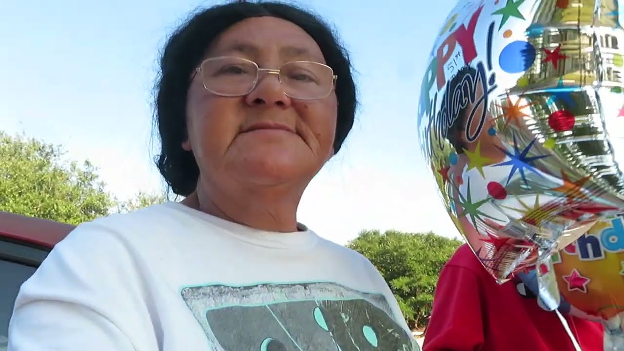 MY SON AND I RELEASED  BALLONS