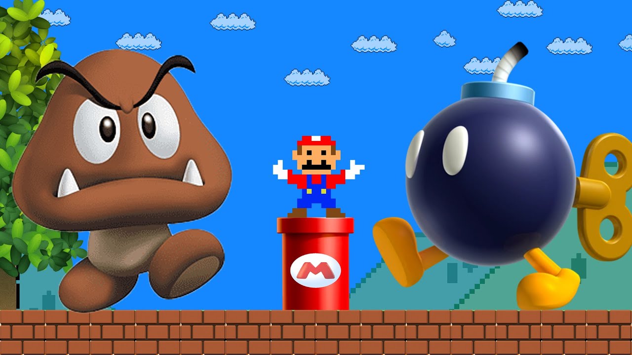 Super Mario Bros. But Mario Can Turn Everything Into Realistic | PixSaga Mario