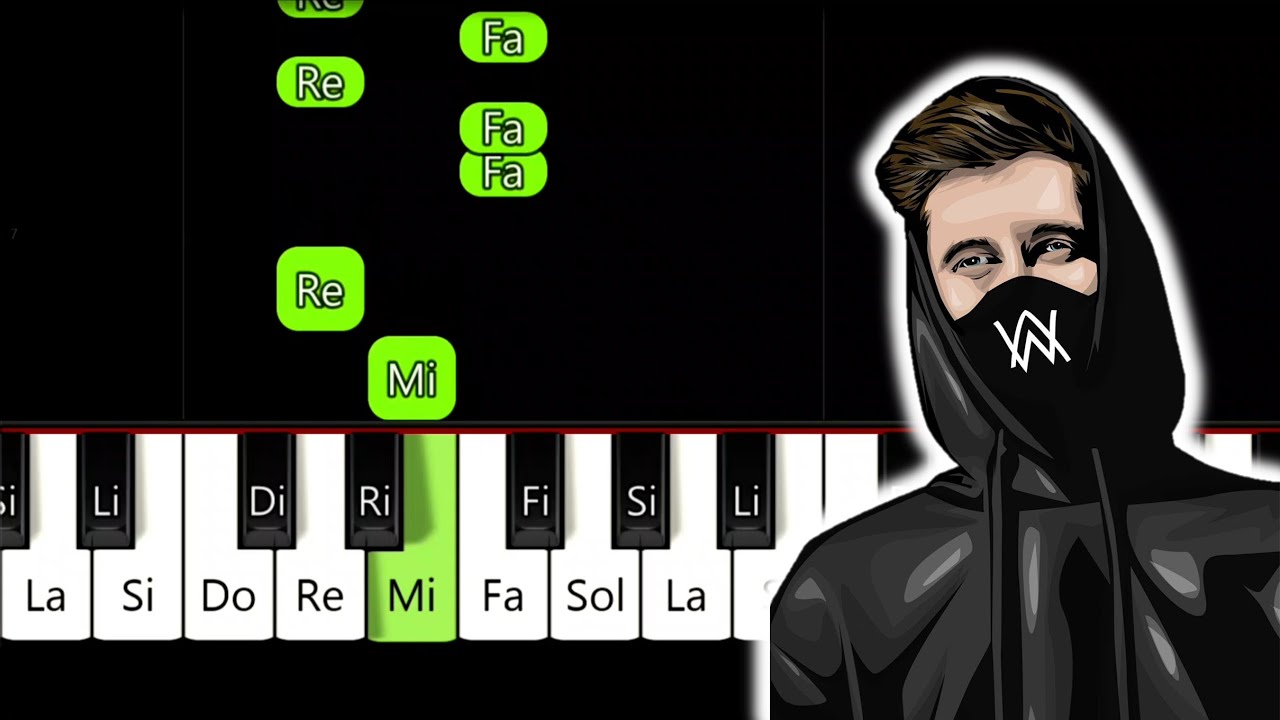 Faded | Alan Walker | TUTORIAL para Piano con Notas | Facil / Easy