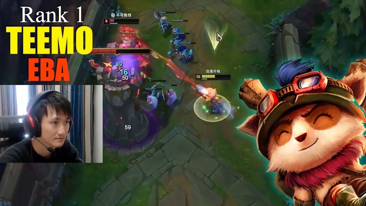 Rank 1 Teemo - GrandMaster Elo - Eba Teemo vs Fiora